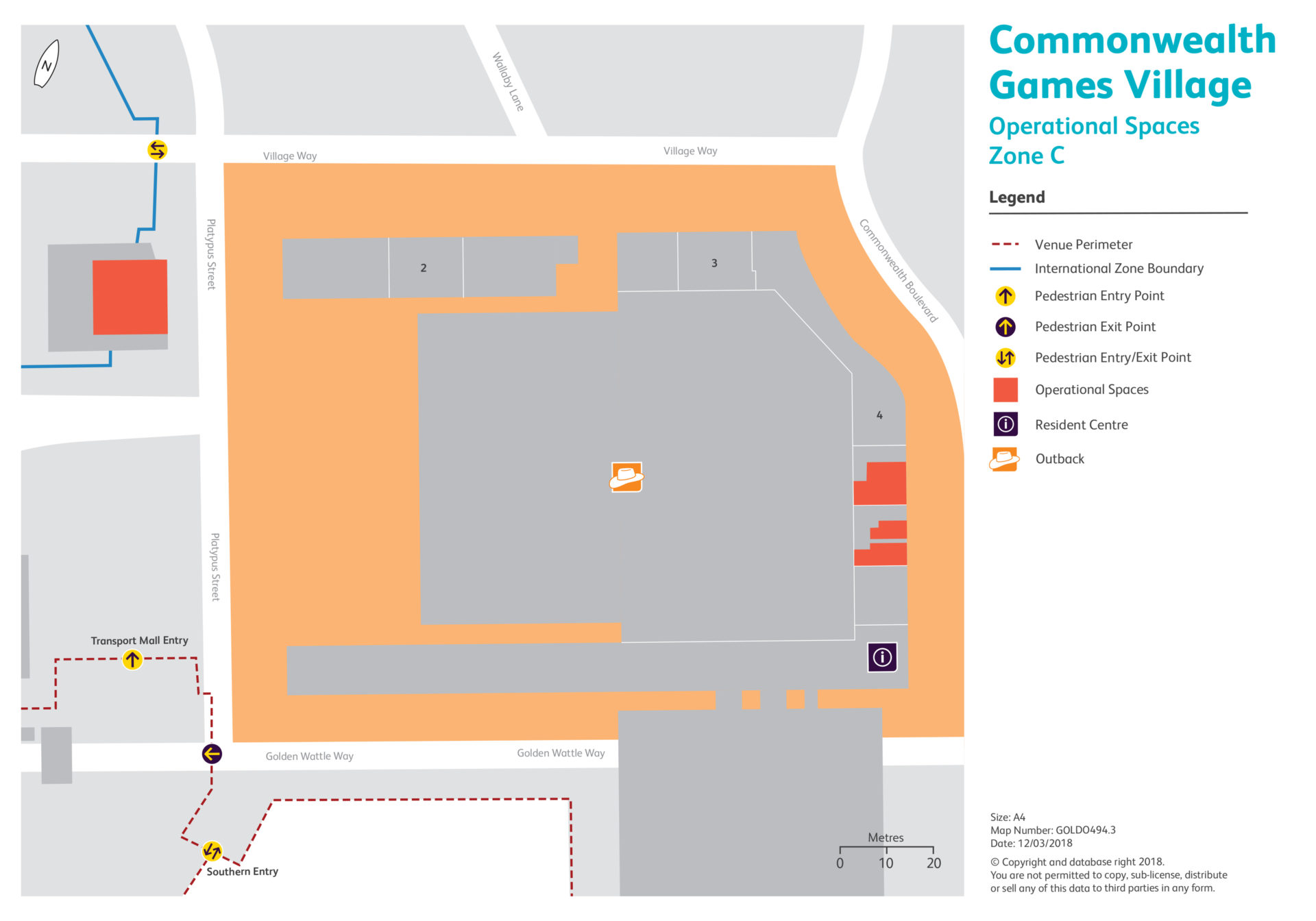 Commonwealth Games Village - Operational Spaces Zone C Map