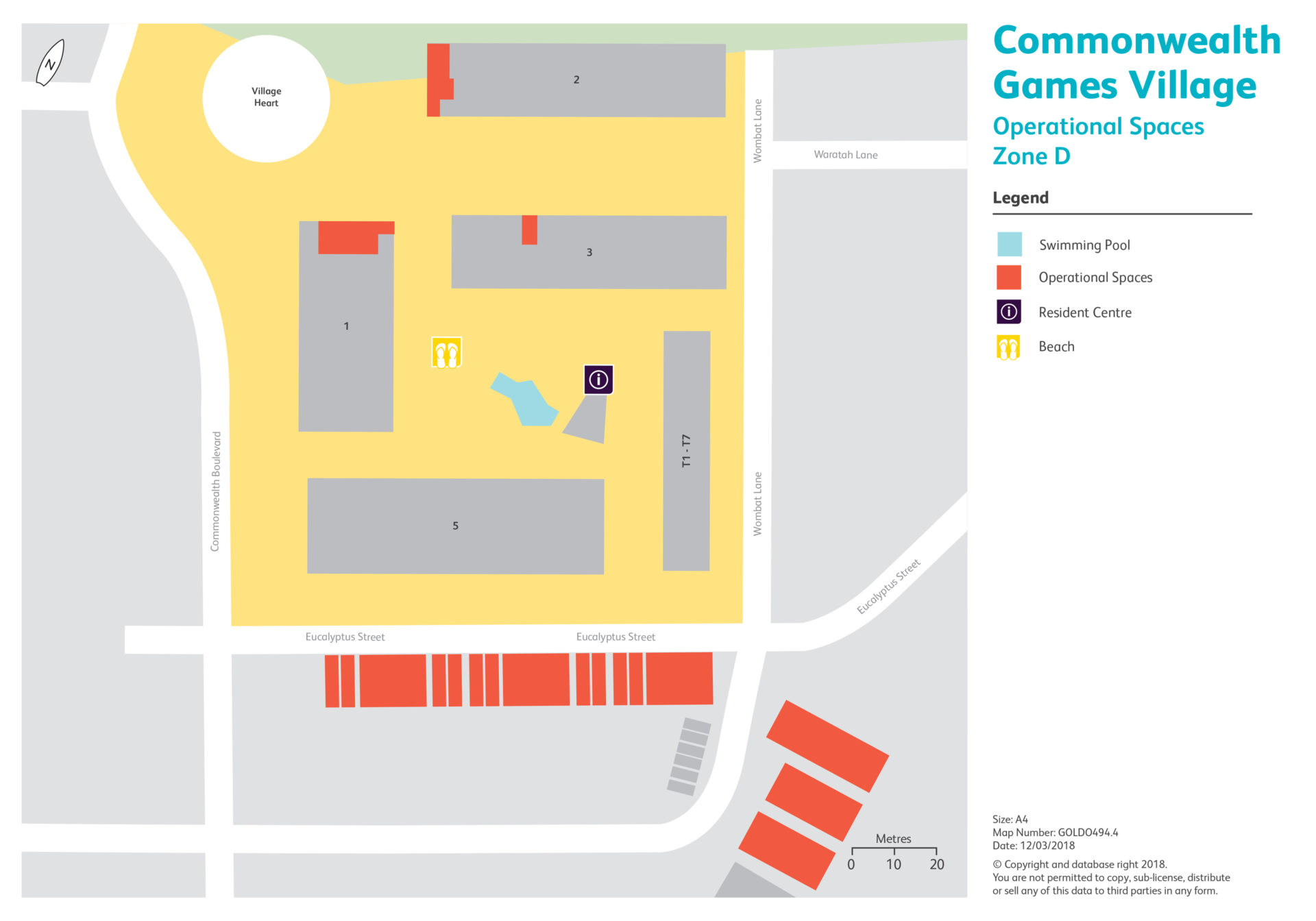 Commonwealth Games Village - Operational Spaces Zone D Map