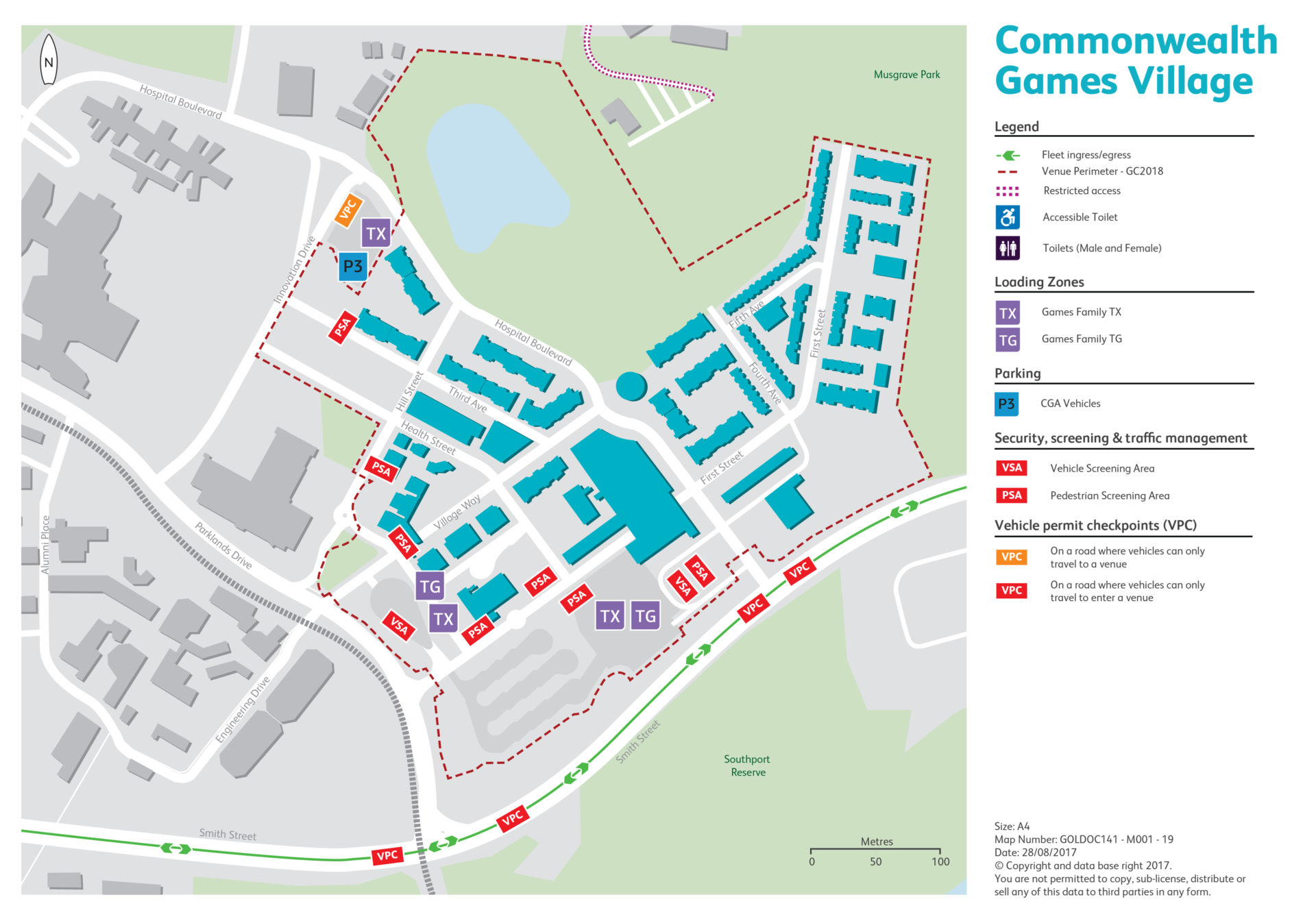 Commonwealth Games Village - Venue Map