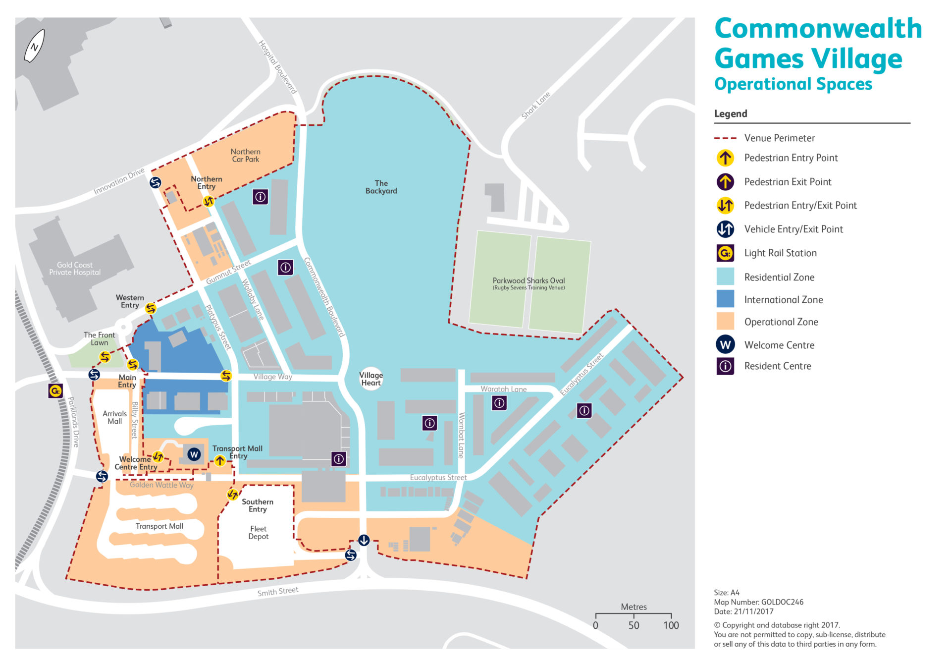 Commonwealth Games Village - Operational Spaces Map